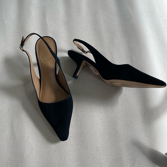 Sam Edelman Pointy Toe Suede Kitten Heel - Picture 1 of 5